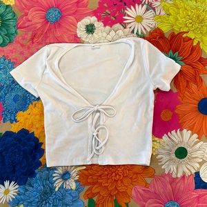 Aritzia Wilfred Free - Only Tie-Front T-Shirt XS